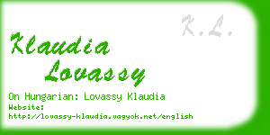 klaudia lovassy business card